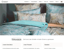 Tablet Screenshot of graser-bettwaesche.de